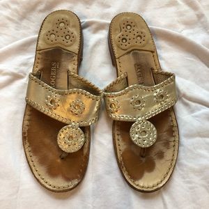 Jack Rogers Jacks Flat in Platinum